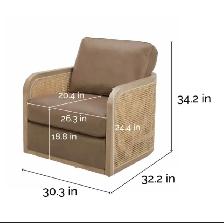 Leather swivel accent chairs set of 2 - Photo 5