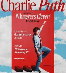 Charlie Puth 3 tickets Hamilton May 20th 2026