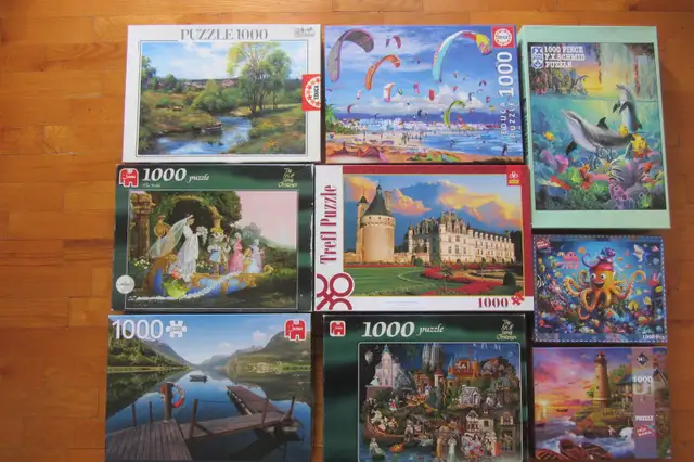 Casse-têtes 1000 pièces à vendre , manque morceaux voir photos - Photo 4
