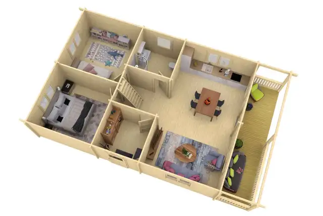 960 SQ FT | 2 Bedroom   Loft Cabin | Free Shipping Included - Photo 7