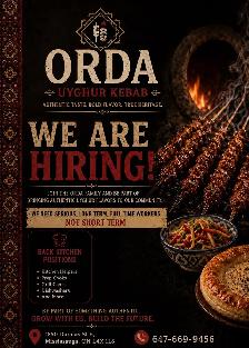 RESTAURANT - HIRING FULL TIME STAFF