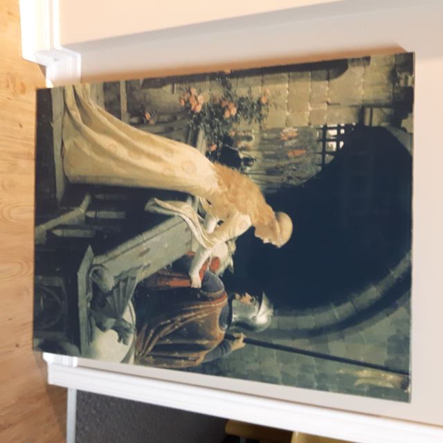 BELLE TOILE SÉRIGRAPHIE MÉDIÉVALE DANS CADRE 24'x32'HAUT: $25.00 - Photo 3