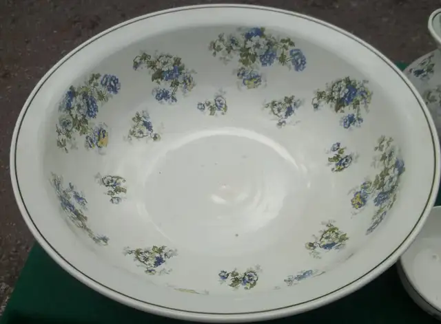 5 pc. Ridgways Porcelain Wash Basin / Pitcher set.England. - Photo 3