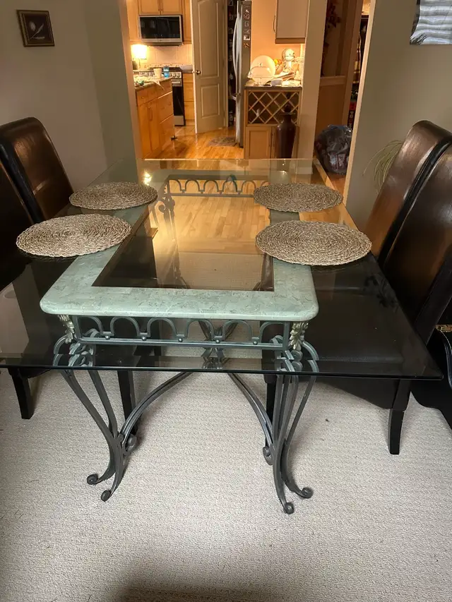 Glass Dinning table and chairs