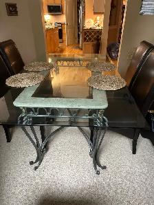 Glass Dinning table and chairs
