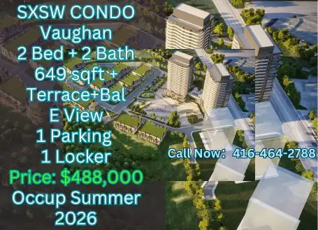 Assignment Sale | 2Bed 2Bath | $488K | Vaughan