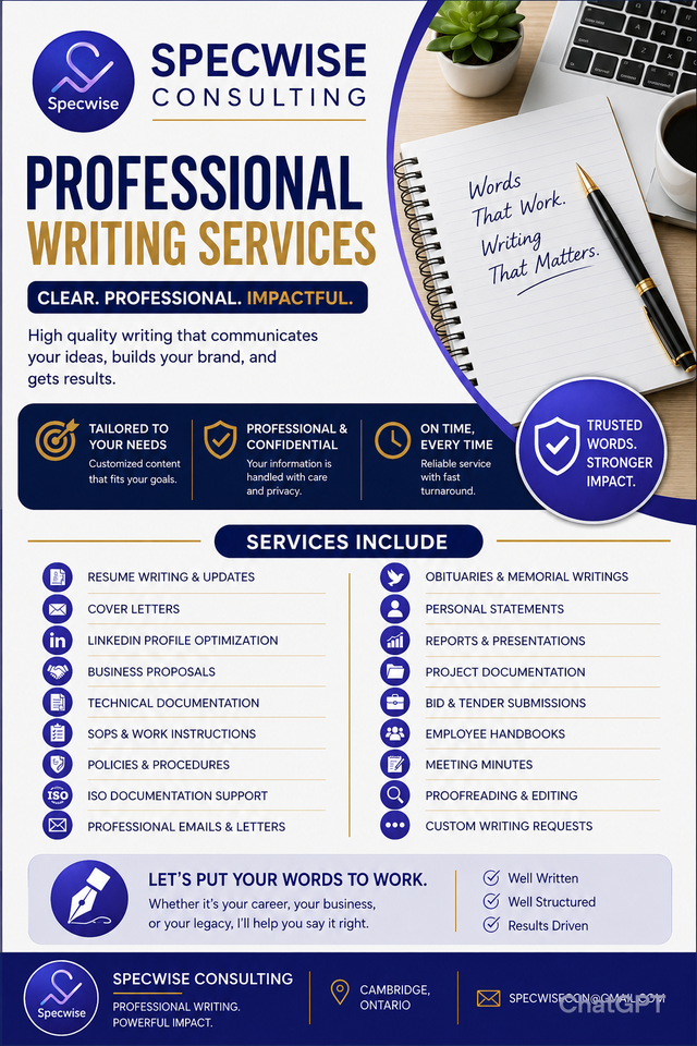 Professional Writing Services
