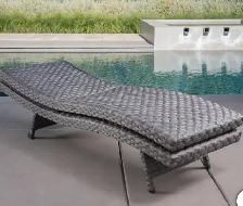 Outdoor patio woven chaise loungers set of 2 - Photo 5