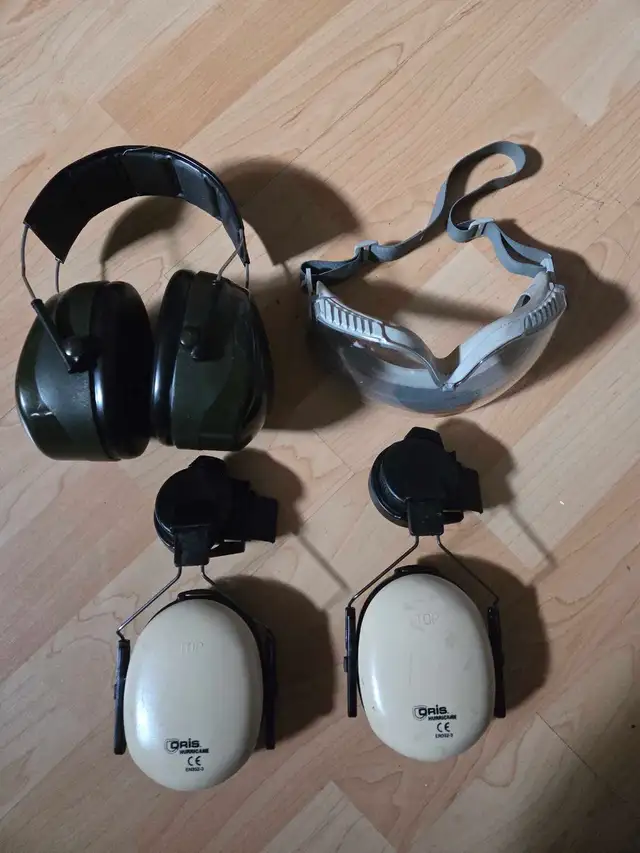 3m, Oris earmuffs,  safety goggles