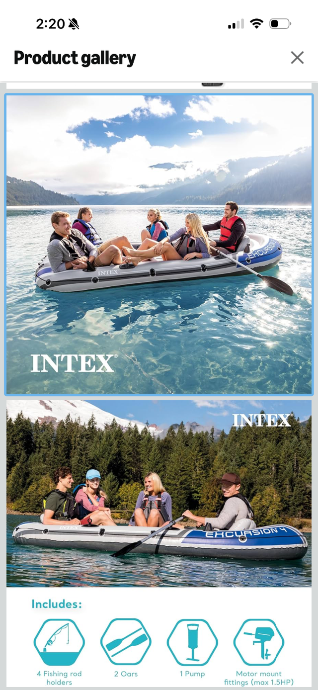 Intex Excursion 5 inflatable boat - Photo 2