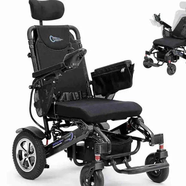 500W Electric Wheelchair w/ Adjustability & Foldable