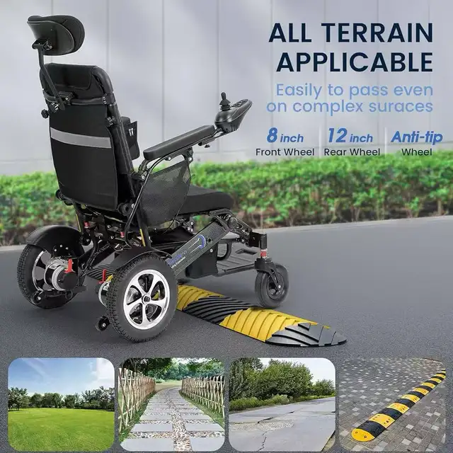 500W Electric Wheelchair w/ Adjustability & Foldable - Photo 8