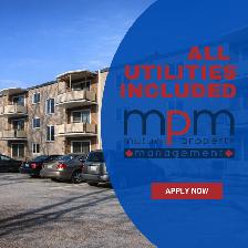Spacious All Incl 1bdrm with balcony and onsite laundry @ 266 Ch