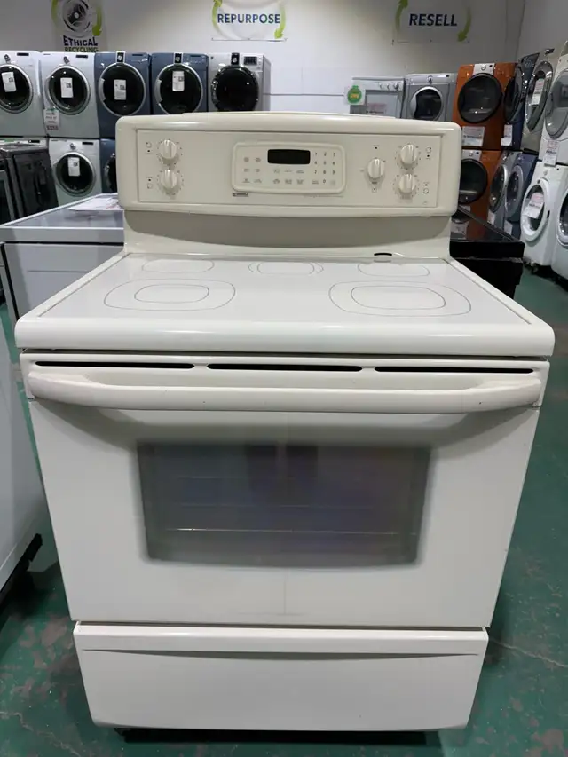 Blowout Sale! White Glass Top Stove Free Delivery $400 Only