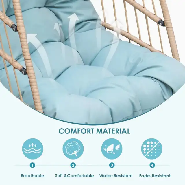 Brand New 1-Seat or 2-Seat Hanging Egg Chair From $169 to $199 - Photo 4