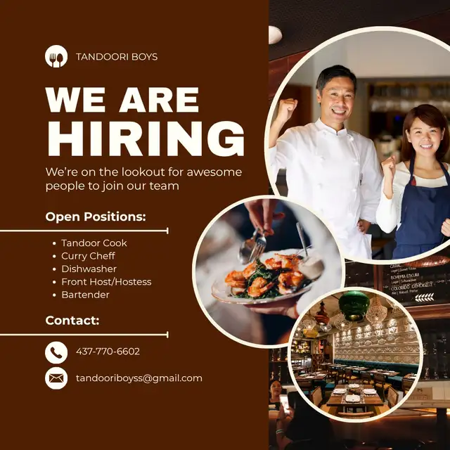 Job available for a Indian Cook