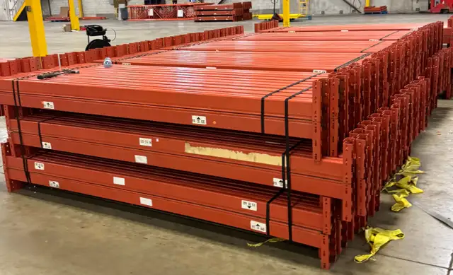 Used 12' x 42" RediRack pallet racking frames for sale. - Photo 3