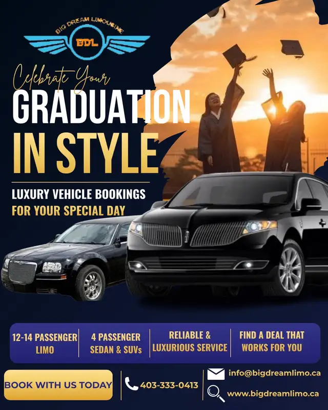 Graduation Special-$525 for 3hrs-Big Dream Limousine