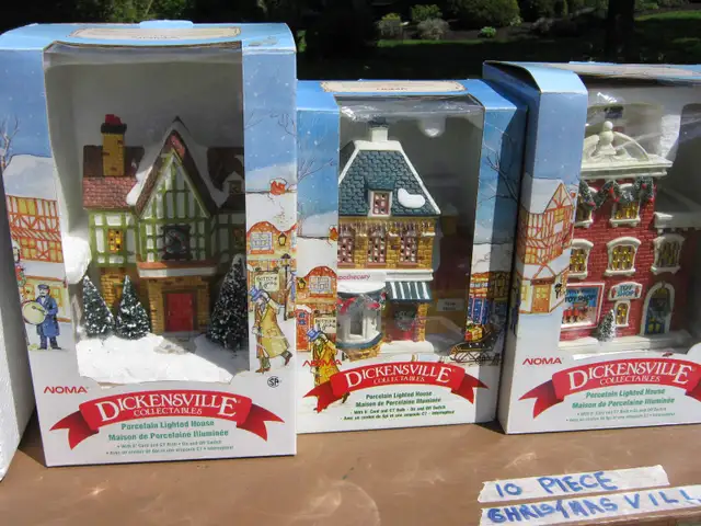 10 Piece Miniature Christmas Village For Sale $45 (519-443-7965) - Photo 3