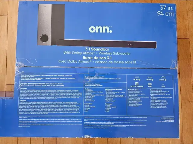 Onn soundbar with subwoofer - Photo 2