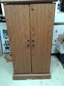 Cupboard for storing CDs or other items.