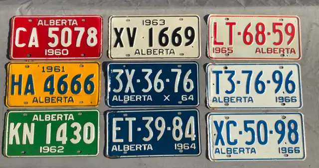 1960s License Plates