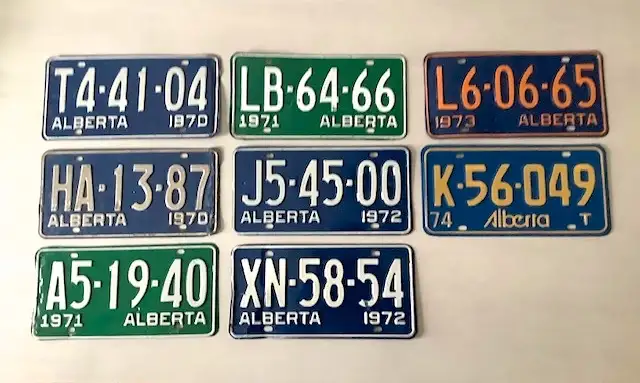 1970s License Plates