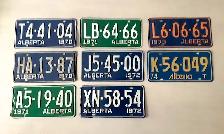 1970s License Plates