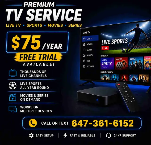 Premium Private Live TV Streaming,Free Trial!