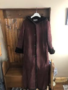 Long Brown Winter coat for sale.  Size M