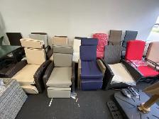 Outdoor PE Wicker Recliner Chairs w/ Cushions