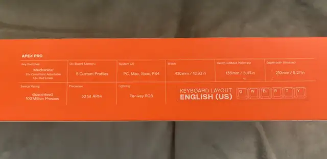 STEELSERIES APEX PRO MECHANICAL GAMING KEYBOARD – NEW SEALED 160 - Photo 7