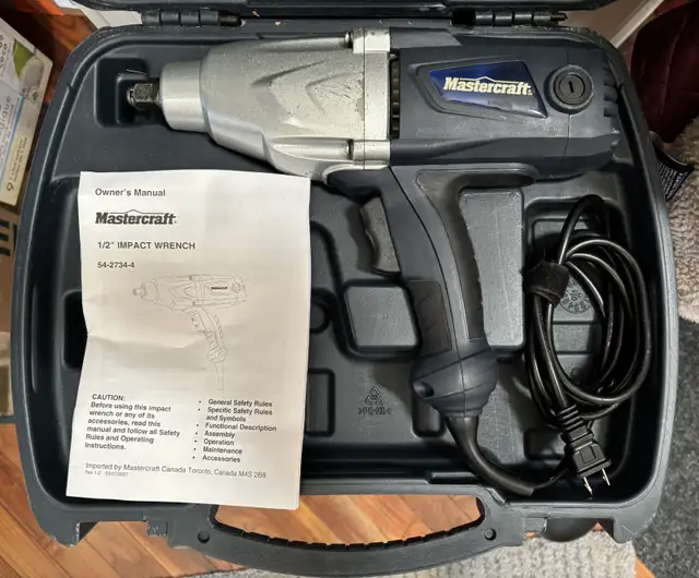 Mastercraft 1/2' Impact Wrench   Maximum Deep Impact Socket Set
