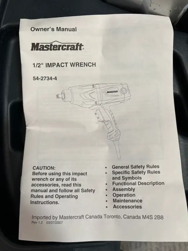 Mastercraft 1/2' Impact Wrench   Maximum Deep Impact Socket Set - Photo 3