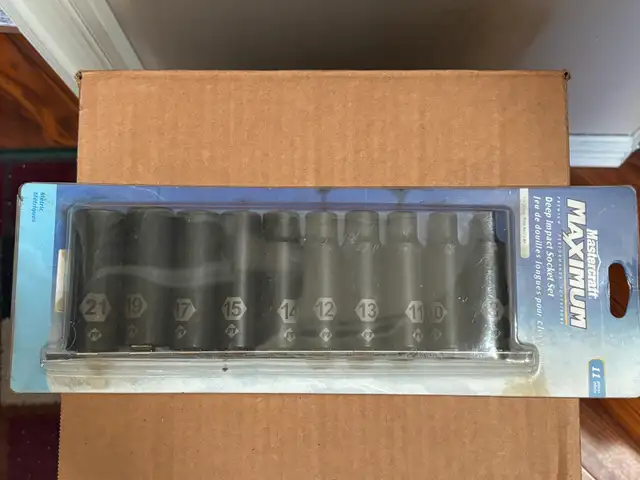 Mastercraft 1/2' Impact Wrench   Maximum Deep Impact Socket Set - Photo 6