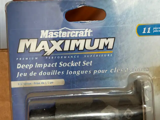 Mastercraft 1/2' Impact Wrench   Maximum Deep Impact Socket Set - Photo 7