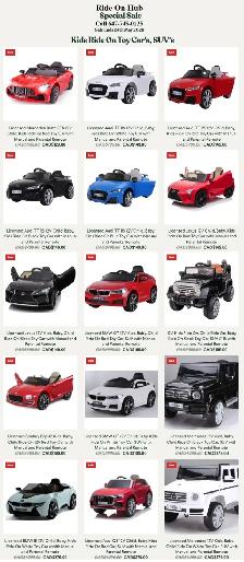 SPECIAL SALE STARTING FROM $129 KIDS BABY CHILD RIDE ON 12V CAR