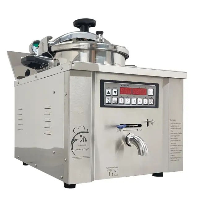 Numerical Control Desktop 304SS Pressure Fryer 16L 220V 022940