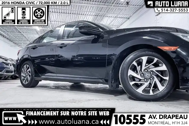 2016 HONDA Civic EX TOIT/CAMERA/ANGLE MORT/MAGS/KEYLESS/72,000km - Photo 3