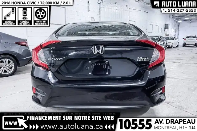 2016 HONDA Civic EX TOIT/CAMERA/ANGLE MORT/MAGS/KEYLESS/72,000km - Photo 8
