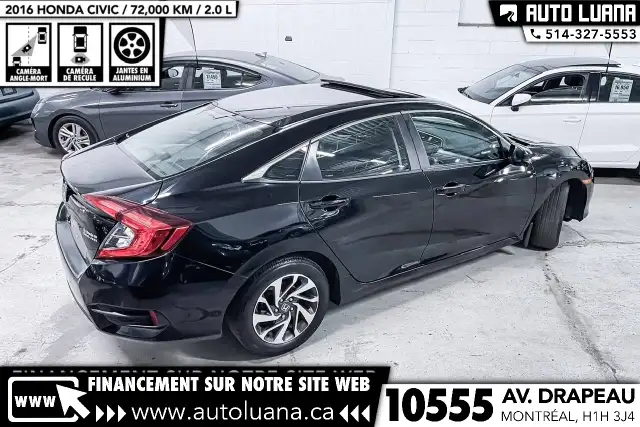 2016 HONDA Civic EX TOIT/CAMERA/ANGLE MORT/MAGS/KEYLESS/72,000km - Photo 10
