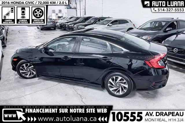 2016 HONDA Civic EX TOIT/CAMERA/ANGLE MORT/MAGS/KEYLESS/72,000km - Photo 11