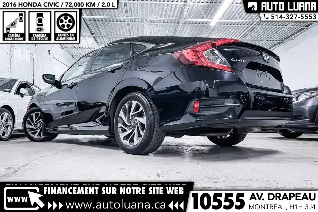 2016 HONDA Civic EX TOIT/CAMERA/ANGLE MORT/MAGS/KEYLESS/72,000km - Photo 14