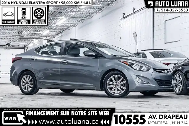 2016 HYUNDAI Elantra Sport TOIT/MAGS/CAMERA/BLUETOOTH/98,000km