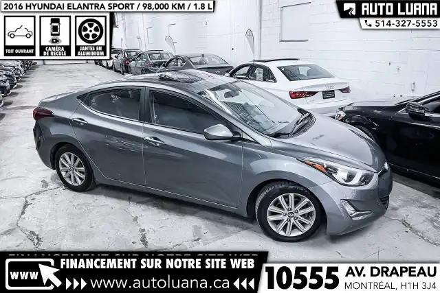 2016 HYUNDAI Elantra Sport TOIT/MAGS/CAMERA/BLUETOOTH/98,000km - Photo 2