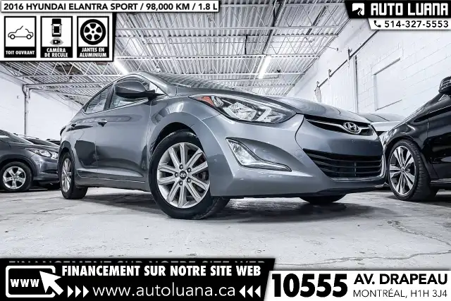 2016 HYUNDAI Elantra Sport TOIT/MAGS/CAMERA/BLUETOOTH/98,000km - Photo 3