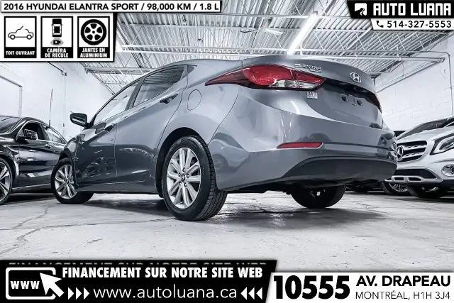 2016 HYUNDAI Elantra Sport TOIT/MAGS/CAMERA/BLUETOOTH/98,000km - Photo 8
