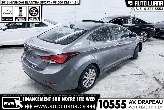 2016 HYUNDAI Elantra Sport TOIT/MAGS/CAMERA/BLUETOOTH/98,000km - Photo 10