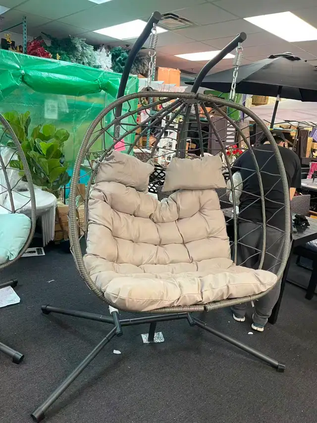 Brand New 1-Seat or 2-Seat Hanging Egg Chair From $169 to $199 - Photo 7