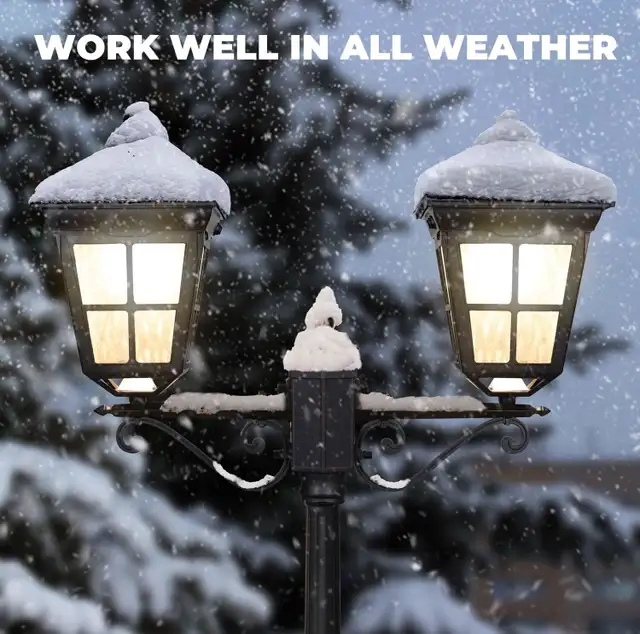 8FT SOLAR STREET LAMP POST – DUAL HEAD – CAST ALUMINUM NEW $240 - Photo 2